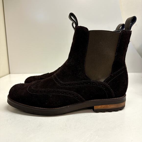 Cole Haan Other - Cole Haan x Nike Air Grayson Dark Brown Suede Wingtip Chelsea Boots C10856 9